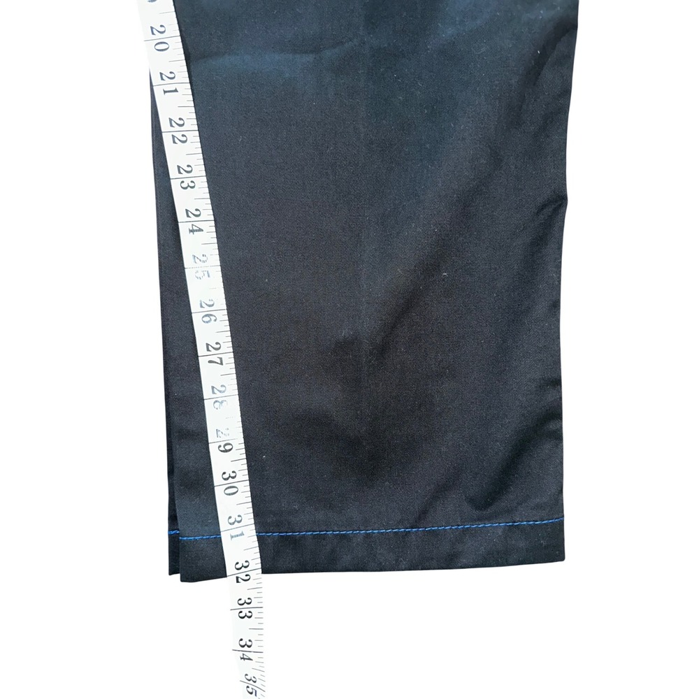 True Religion Mens Black Cargo Pants Blue Contrast Stitch Straight Leg Size 34 - Picture 10 of 11